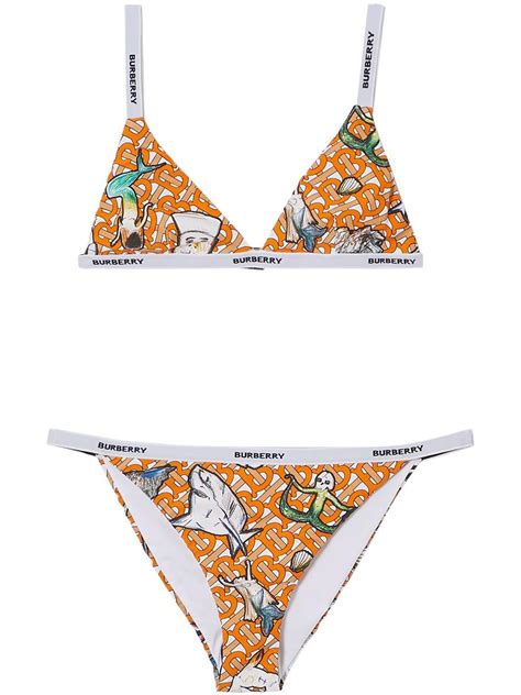 girls burberry swimsuits|burberry orange bikini.